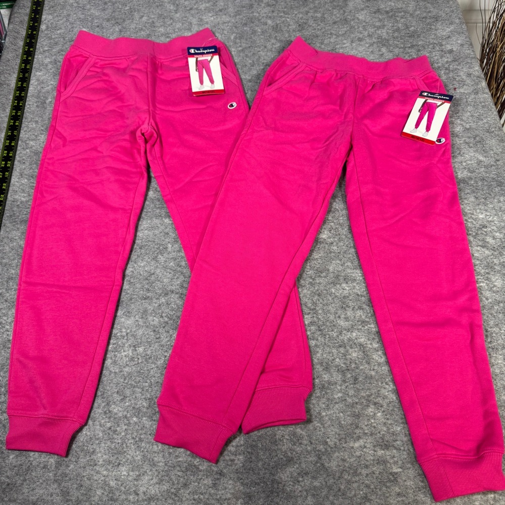 Champion Youth Jogger Pants Pink Magenta Girls Medium 10-12 NWT 2 Pack
